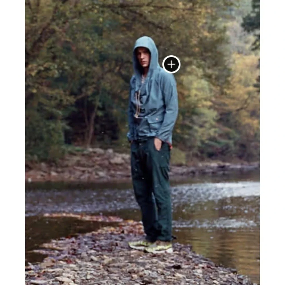 AXS Folk Technology Wideneck Anorak‎ Jacket Mens X Large XL Smokey Blue USA Made